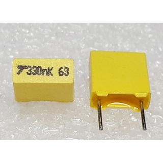 (ราคา10ตัว) TPC 0.33uf 330nf 334k 63V Polyester Film Capacitor ตัวเก็บปรจุ ชนิด โพลีเอสเตอร์ คาปาซิเตอร์