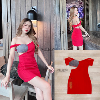 ♥️ M7 NABIBRAND Dress เดรสสั้น สีแดง เดรสใส่เที่ยว ใส่ปาร์ตี้ ชุดออกงาน