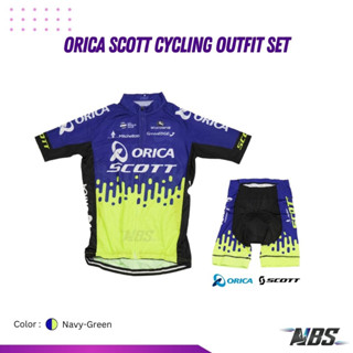 ชุดเซ็ตเสื้อ+กางเกง ชุดปั่นจักรยาน Orica Scott Cycling Outfit Set