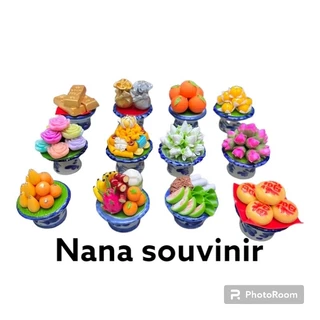 พานดินปั้น​ ผลไม้มงคล​ ถวายพระพิฆเนศ สินค้าพร้อมส่ง สินค้าตรงปก