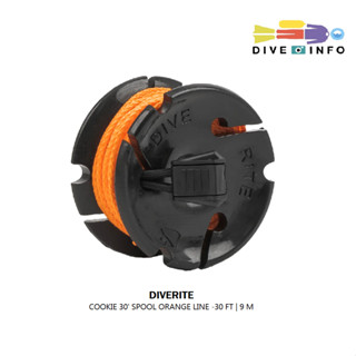 DIVERITE - Reel COOKIE 30 SPOOL ORANGE LINE -30 FT | 9 M (อุปกรณ์ดำน้ำ)