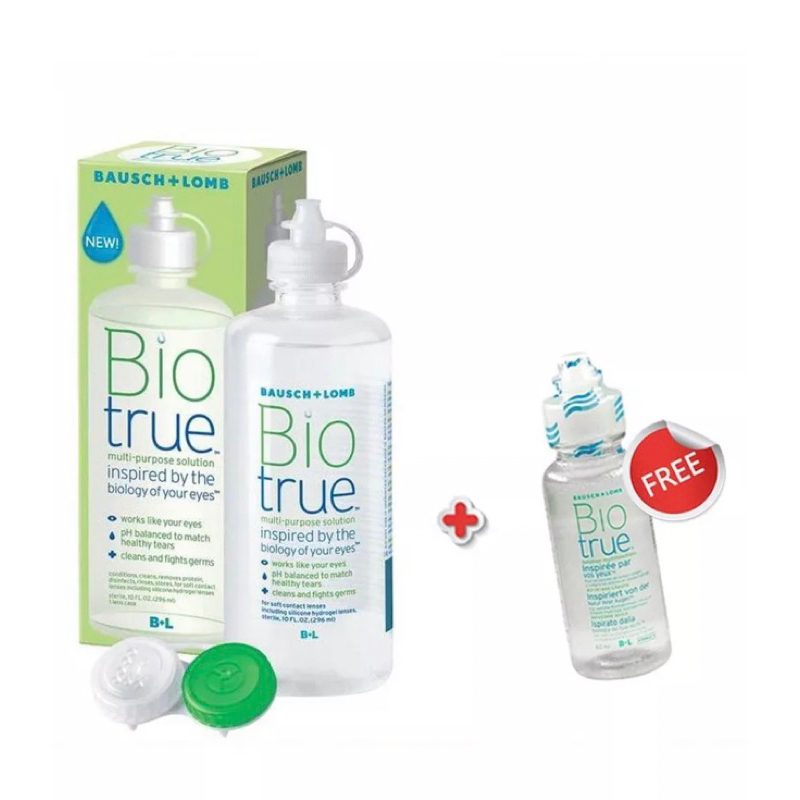 BIOTRUE ไบโอทรู BAUSCH and LOMB 300ML MULTI-PURPOSE SOLUTION  น้ำยาล้างคอนเทคเลนส์ ชุ่มชื้น 20ชั่วโม