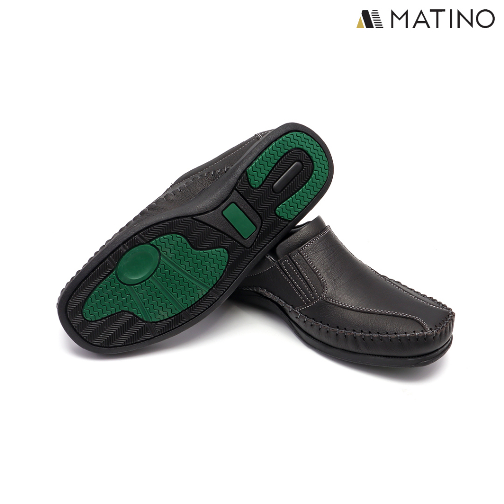 MATINO SHOES  รองเท้าชายลำลองเปิดส้นหนังแท้ รุ่น MC/S 1501m - BLACK/BROWN/TORO