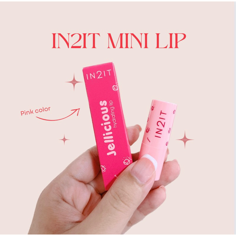 IN2IT Mini Lip 1.5 g (ขนาดพกพาไซร์จิ๋ว) น่ารักมาก🤍💄อินทูอิท เจลลิเซียส ไฮเดรติ้ง ลิป