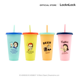 LocknLock ชุดแก้วน้ำพลาสติกเปลี่ยนสี 4 ชิ้น Color Cup รุ่น HAP007S4