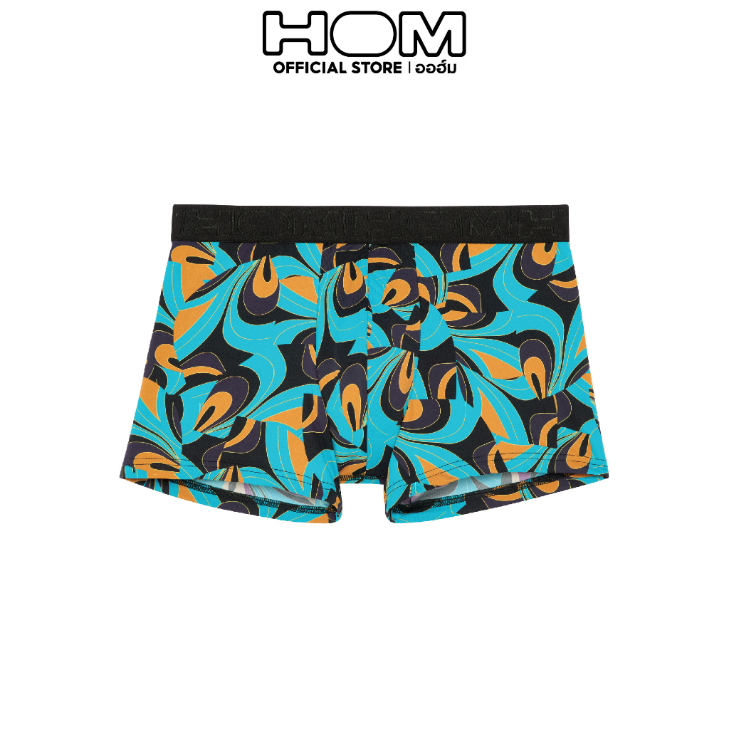 HOM (ออฮ์ม) รุ่น 402541-P0BI กกน.ชายBoxer Polyamideบ๊อกเซอร์ ทรงเต็มตัว เป้าเข้ารูป ปลายขาไม่ม้วนลดการเสียดสี