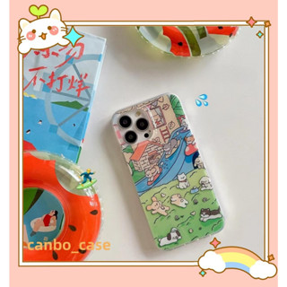 🎁ส่งของขวัญ🎁เคสไอโฟน สำหรับ 11 14 for iPhone Case 13 12 Pro Max การ์ตูน แฟชั่น ลูกสุนัข กันกระแทก เคสนิ่ม เคสโทรศัพท์