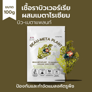 บิวเวอร์เรีย ผสม เมธาไรเซียม (100g) กำจัดแมลงศัตรูพืชทุกชนิด เพาะเชื้อจากห้องLAB100% ออร์แกนิคแท้ ปลอดภัย