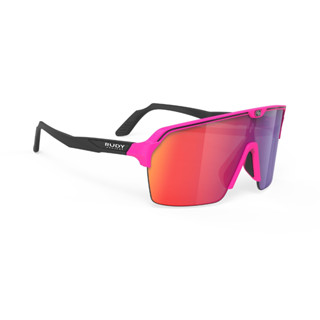 Rudy Project รุ่น Spinshield Air Pink Fluo Matte / Multilaser Red แว่นกันแดดทรงสปอร์ตติดคลิปสายตาได้ แฟชั่นไลฟ์สไตล์