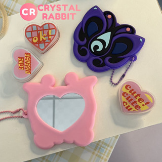 CRYSTAL RABBIT ins กระจกแต่งหน้าแบบถือ นางฟ้าเวทมนตร์ / สเตลล่า โล / ลิลลี่ กระจกแต่งหน้าพกพาง่ายและสะดวก