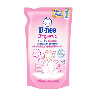 Refill D-nee Organic New Born Baby Fabric Softener Pink 600ML