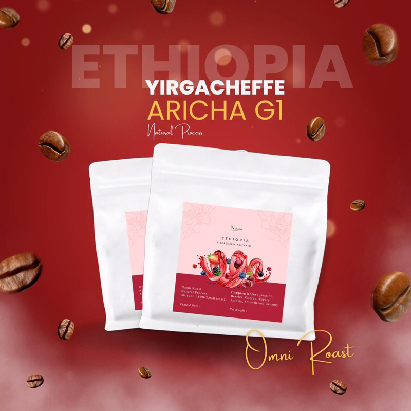 เมล็ดกาแฟ Ethiopia Yirgacheffe Aricha G1 - Omni Roast (Medium to Light)