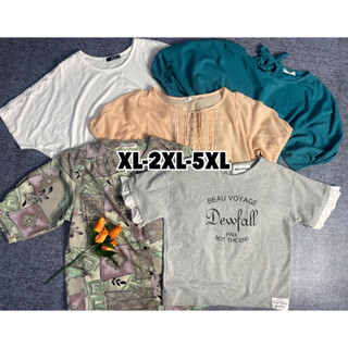 เสื้อแฟชั่น,ลูกไม้เกาหลีสาวอวบอั้มบั้มXL-5XL(ส่งของทุกวัน)