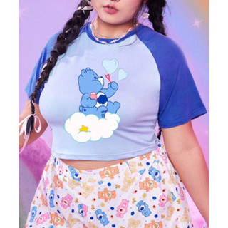 ลิขสิทธิ์แท้ 💯 ป้ายครบ 💖 เสื้อครอปพลัสไซส์ เสื้อยืดพลัสไซส์  care bears แคร์แบร์ plus size เสื้อสาวอวบ บิ๊กไซส์ Big size