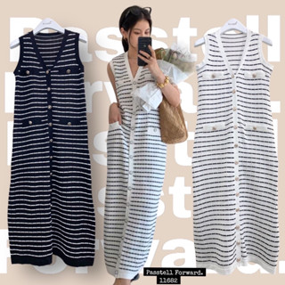 🇰🇷New🇰🇷  Korea stripe sleeveless knitting maxidress  มาใหมาเลยค้า รุ่นนี้คือแนะนำ งานทอเนื้อนิตแน่นๆๆ➰