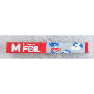 ฟอยล์ อลูมิเนียม ยี่ห้อ เอ็ม ฟอยล์ (มีแท่นตัดในตัว) | Aluminium M Foil 12"x25Ft.