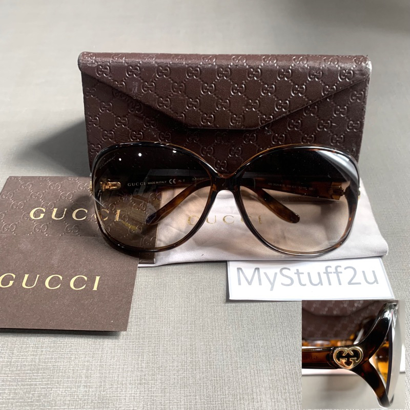 ของแท้💯% มือสอง แว่นตากันแดด เฟนดิ Used in Good Condition Gucci Sunglasses