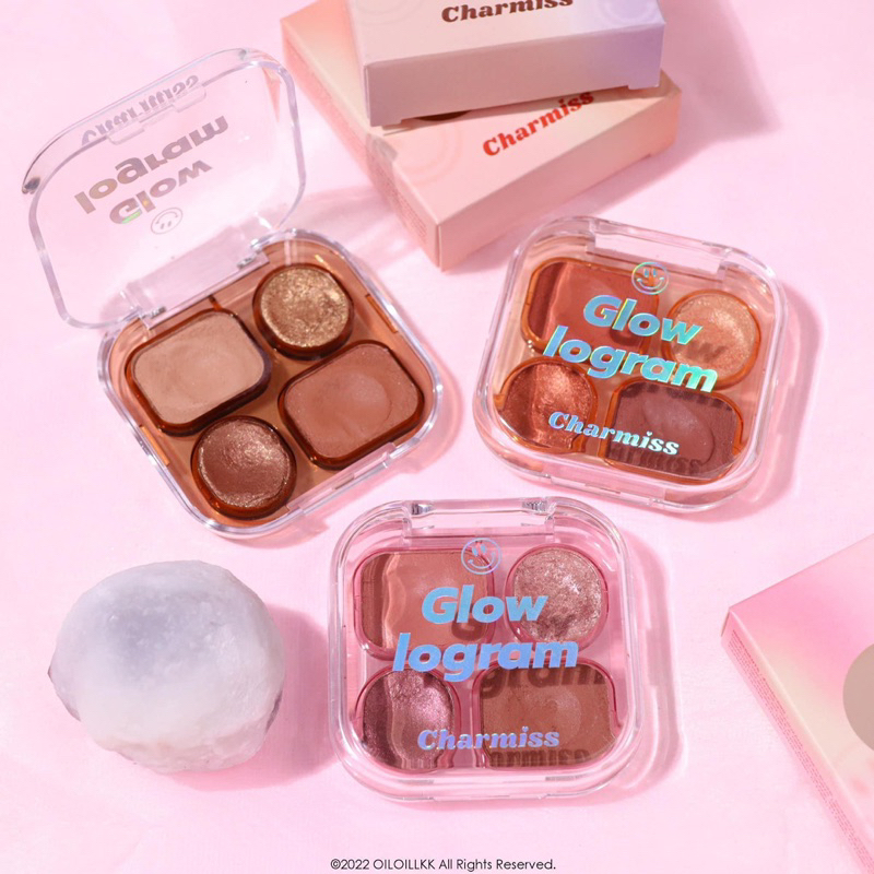 Charmiss Glowlogram Eyeshadow Palette อายแชโดว์ อายแชโดว์โมจิ ทาตา แต่งตา ชิมเมอร์ กลิตเตอร์