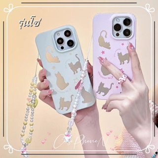 🔥สไตล์ใหม่🔥เคสไอโฟน iphone 11 14 Pro Max เรียบง่าย ลูกแมว ขอบเต็ม ป้องกันการตก เคส iphone 12 13 Pro Case for iPhone