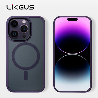 LIKGUS Magnetic เคส iPhone 14 Pro / 14 Pro Max เคสกันกล้อง Wireless Charge เคสแม่เหล็ก เคสชาร์จไร้สาย ขอบนิ่ม-หลังแข็ง