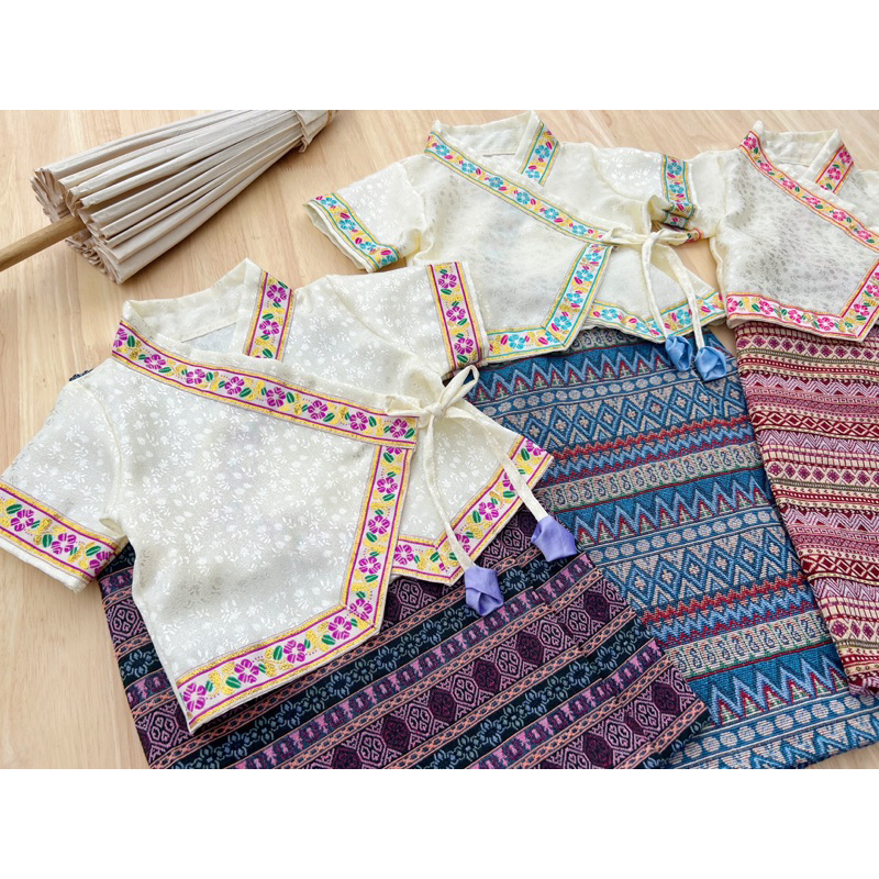 ชุดไทยใส่ไปโรงเรียน ชุดล้านนาเด็ก ชุดพื้นเมืองเด็ก - รูปที่ 4