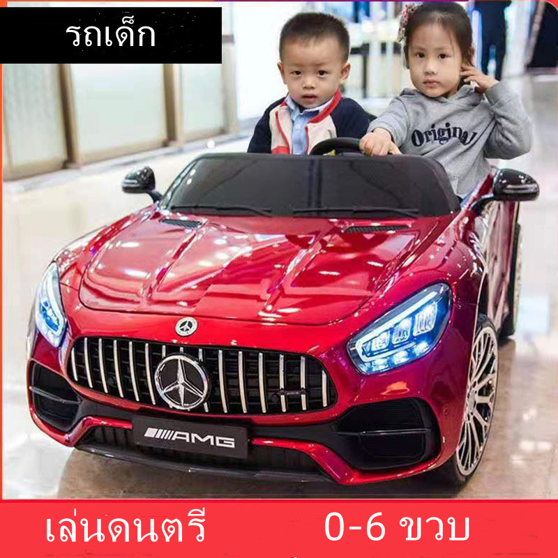 รถเบนซ์เด็กควบคุมระยะไกลรถยนต์ รถแบตเตอรี่เด็ก ทและขับธรรมดา (ไม่มีรีโมท)