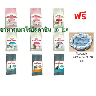 อาหารแมว Royal Canin สูตรเฉพาะแมว  ขนาด 10 กก ฟรีที่นอนแมว