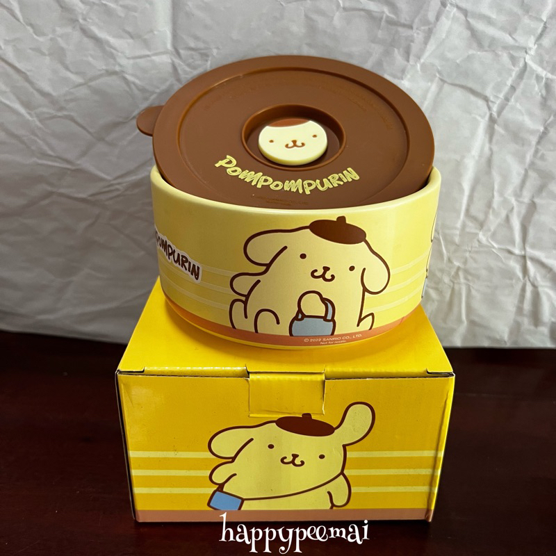 ชุดชามเซรามิค ซานริโอ ปอมปอมปูริน Sanrio Pompompurin ลิขสิทธิ์แท้ 100%