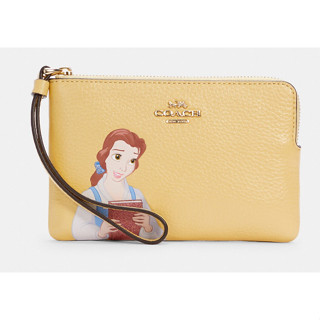 Disney X Coach Corner Zip Wristlet With Belle