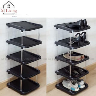 M Living ชั้นวางรองเท้า พลาสติก 5 ชั้น  Shoe Rack ชั้นวางของ (C1)