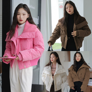 🌹1341🔥พร้อมส่ง ส่งออกจากไทย jacket ขนเป็ดเทียม ผ้าpolyester โค้ท แจ็คเก็ตกันหนาว แขนยาว เสื้อกันหนาว ชุดไปต่างประเทศ