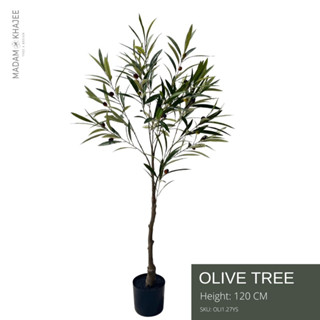 Olive Tree - Height 127 cm ต้นมะกอก ความสูง 127 ซม.ต้นไม้ปลอมเกรดพรีเมี่ยมเพื่อการตกแต่ง ต้นไม้ประดิษฐ์ตกแต่งบ้าน คอนโด