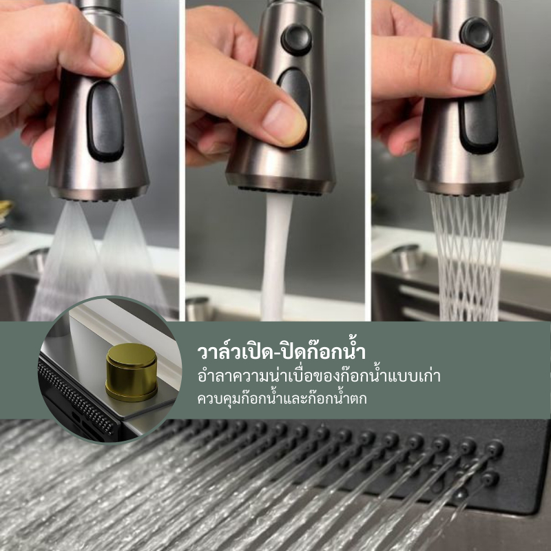 Forward ซิงค์ล้างจาน อ่างล้างจาน สแตนเลสเคลือบนาโนสีดำ ขนาด75×46ซม. อุปกรณ์ครบ black stainless steel sink รุ่น HM202211 ราคา ถูกที่สุด ดีลบีเคเค แกลเลอรีภาพที่ 6