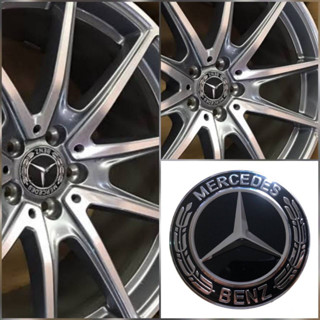 ฝาครอบดุมล้อ BENZ เบนซ์ ช่อมะกอก 75mm. ราคาต่อ 4 ชิ้น สีดำ***ครบเครื่องเรืองประดับยนต์**