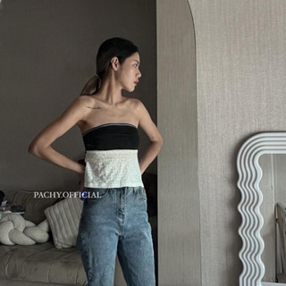 PACHY | CHARLOTTE TUBE TOP เสื้อเกาะอกผ้าฉลุน่ารัก