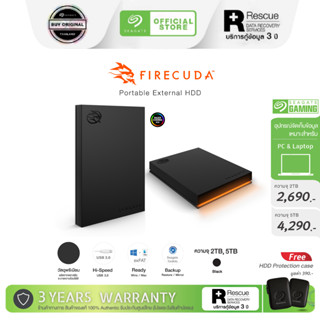 Seagate FireCuda Gaming RGB 2TB I 5TB USB 3.2 Gen 1 Plug &amp; Play External Harddisk (STKL)