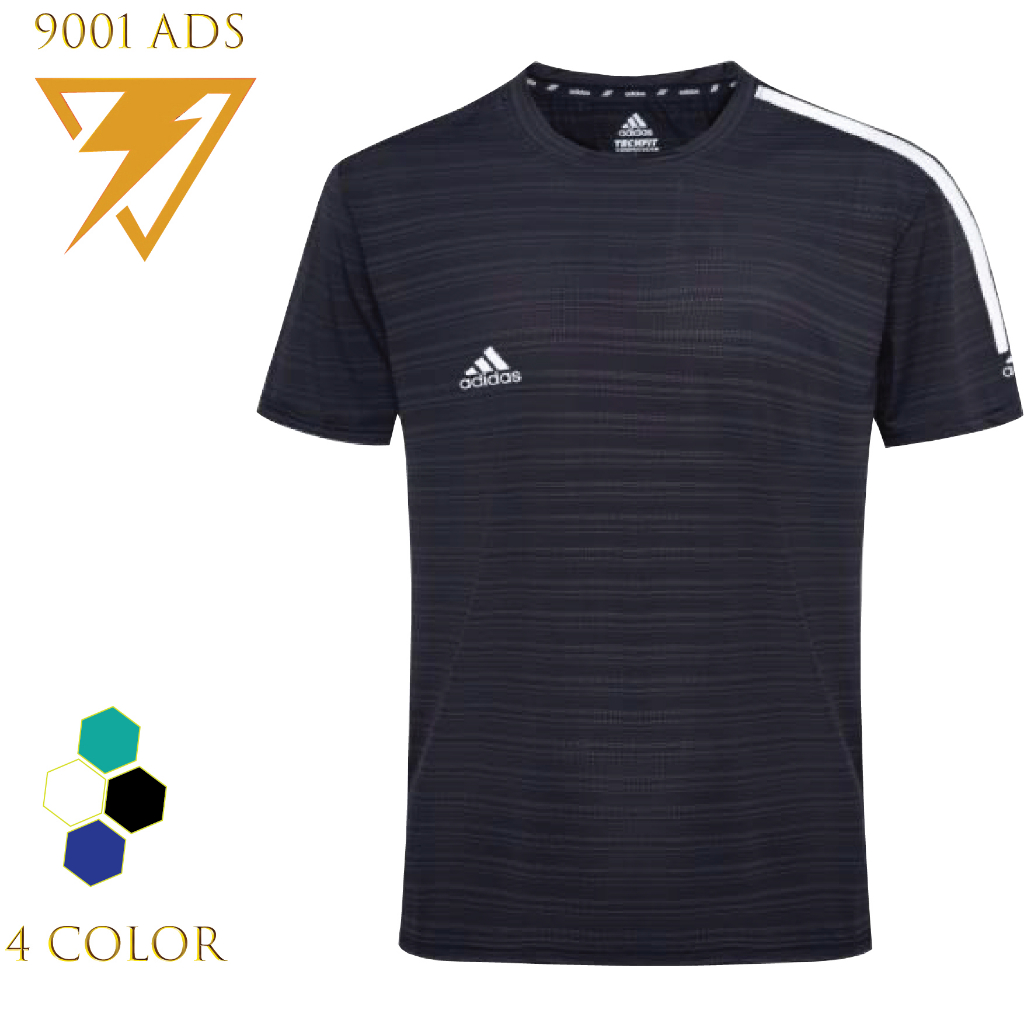 (ผ้าลื่น) New เสื้อกีฬา เสื้อออกกำลังกาย เสื้อแขนสั้น รุ่น 9001