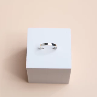 Moonsilver แหวนเงินเกลี้ยง รุ่น Flat 3mm แหวนเงินแท้925