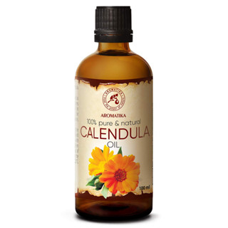 Calendula Oil 3.4 Fl Oz (100ml) - Calendula Officinalis Flower Extract – Infused - Almond Oil Base - 100% Pure &amp; Natural