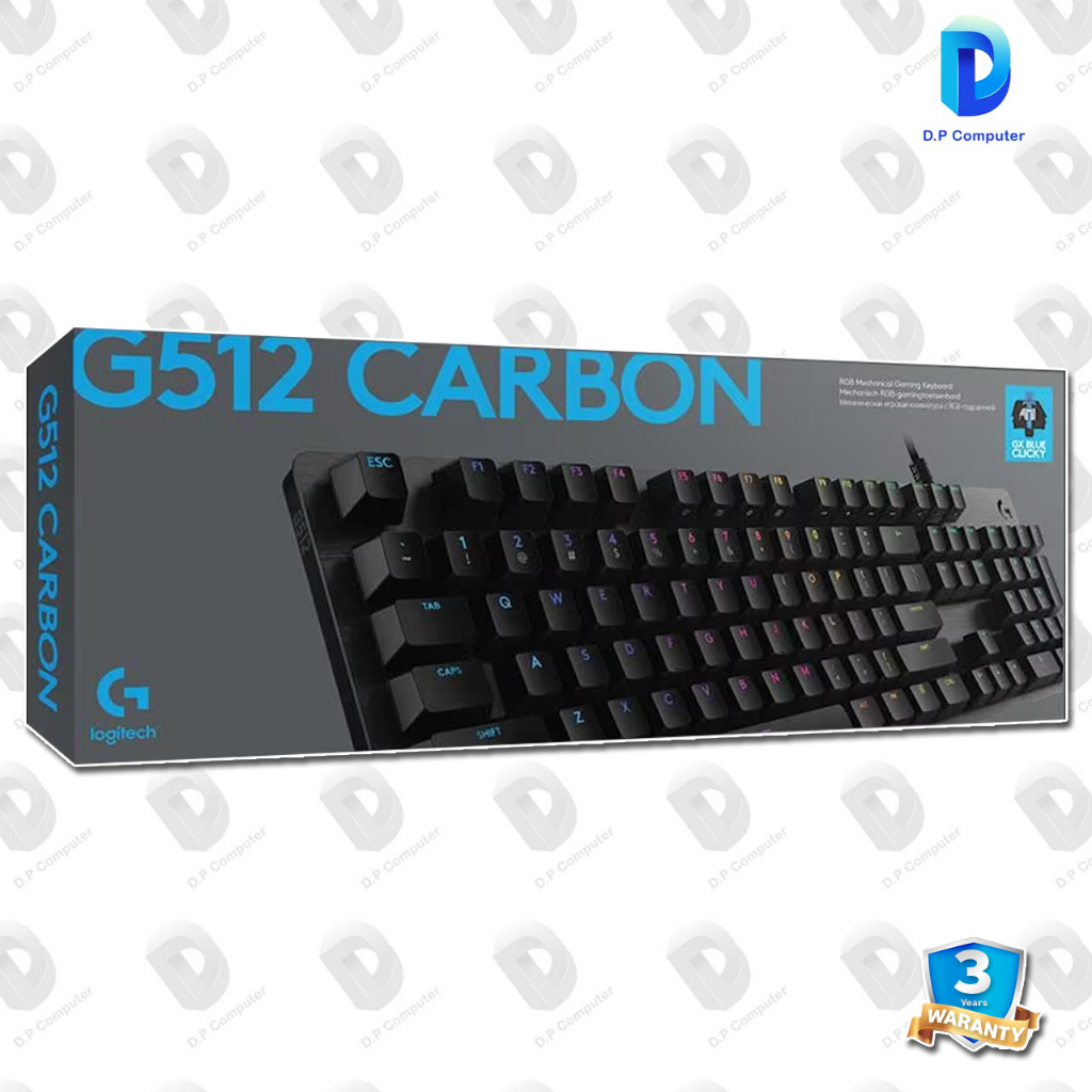 KEYBOARD (คีย์บอร์ด) LOGITECH G G512 (GX BROWN [TACTILE] SWITCH) (RGB LED) (US/TH) สินค้าใหม่ รับประ