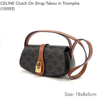 ถูกที่สุด ของแท้ 100% CELINE Clutch on strap Tabou