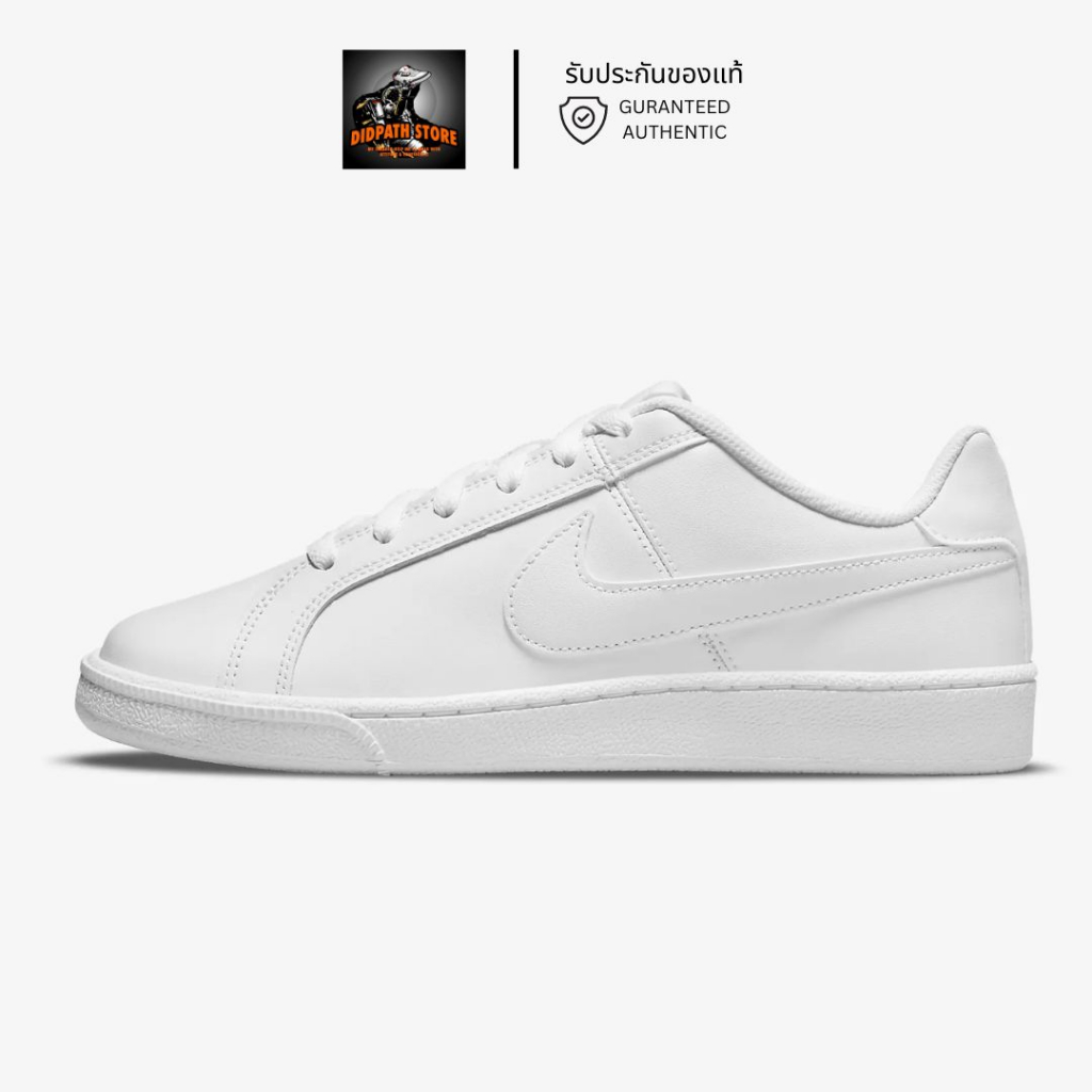 รับประกันของแท้ ✅ รองเท้าไนกี้หญิง NIKE COURT ROYALE [749867 105] สีขาวล้วน สีขาว รองเท้าหนัง ไนกี้ห