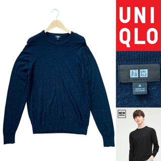 Uniqlo เสื้อยืด ผ้าฟลีซ ผ้าถัก คอกลม แขนยาว Size M 23/234