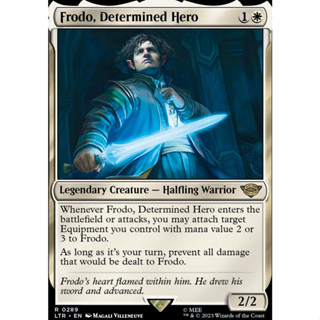 Frodo, Determined Hero การ์ด Magic The Gathering ของแท้ จากชุด The Lord of the Rings: Tales of Middle-earth