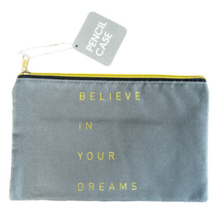 กระเป๋าดินสอผ้า Oxford ลาย Believe in your dreams กระเป๋าผ้าอเนกประสงค์ กระเป๋าเครื่องเขียน ขนาด 13x20cm