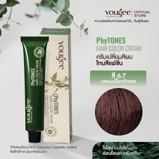 Yougee Phytones Hair Color Cream ครีมเปลี่ยนสีผม โทนสีแฟชั่น สี 6.7 บลอนด์ช็อกโกแลต