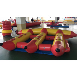 6 ที่นั่ง Inflatable Fly Fish กีฬาทางน้ำ, Inflatable Fly Fish เรือกล้วยสำหรับขาย