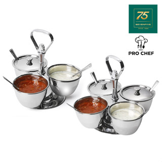 PRO CHEF กระปุกเครื่องปรุง กระเช้า พวง เส้นผ่านศูนย์กลาง10xสูง6ซม PRC1-TK-RD