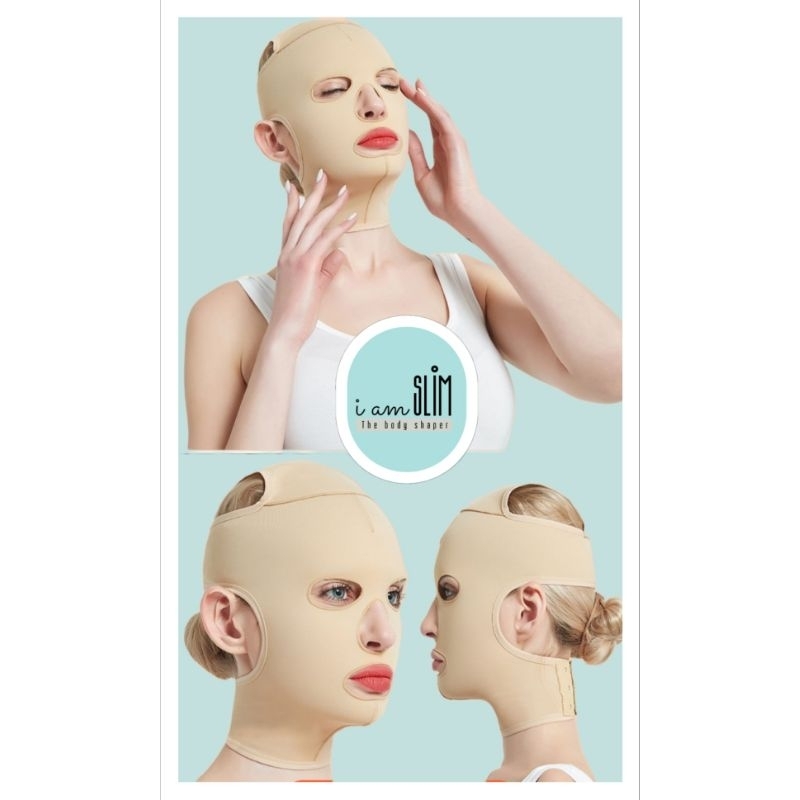 (*กดซื้อ2แถม1)ผ้ากระชับหน้า full face ต้านแรงโน้มถ่วงโลก รัดหน้าหลังผ่าตัด ฉีดโบฟิลเลอร์