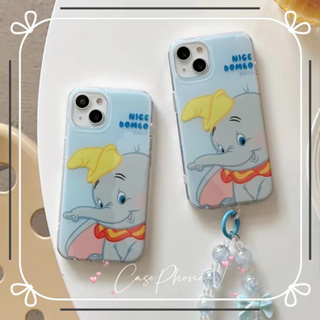 🔥สไตล์ใหม่🔥เคสไอโฟน iphone 11 14 Pro Max การ์ตูน น่ารัก ดัมโบ้ รุ่นโซ่ ป้องกันการตก เคส iphone 12 13 Pro Case for iPhone